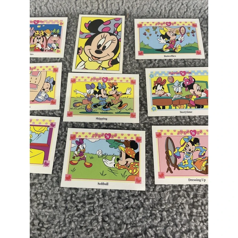 1991 Walt Disney Co Minnie 'n Me Minnie Mouse Daisy Duck Trading Card lot‎ Of 12